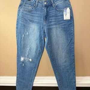 Time and Tru Blue Skinny Jeans with Distressed Details